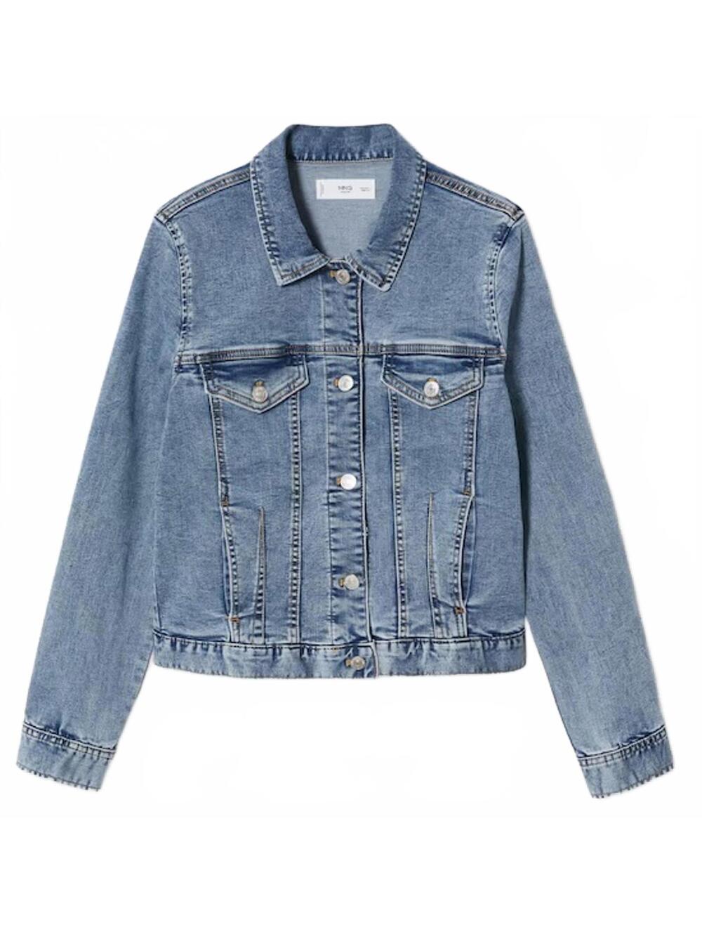Mango Denim Jacket Medium Wash NWT 4XL